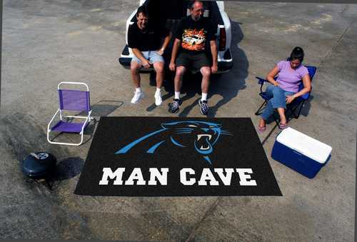 Carolina Panthers Man Cave Ulti-Mat Rug - Click Image to Close