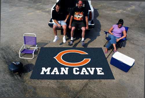 Chicago Bears Man Cave Ulti-Mat Rug - Click Image to Close