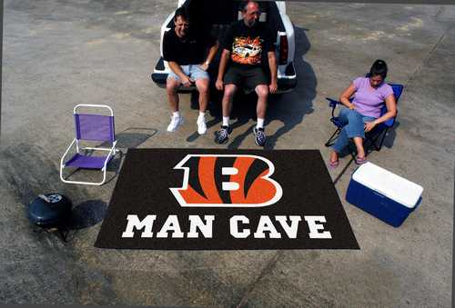 Cincinnati Bengals Man Cave Ulti-Mat Rug - Click Image to Close