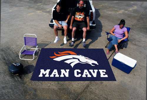 Denver Broncos Man Cave Ulti-Mat Rug - Click Image to Close