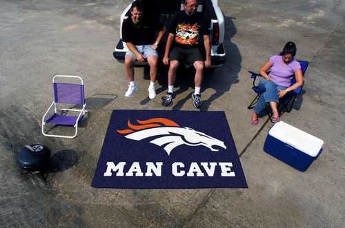 Denver Broncos Man Cave Tailgater Rug - Click Image to Close