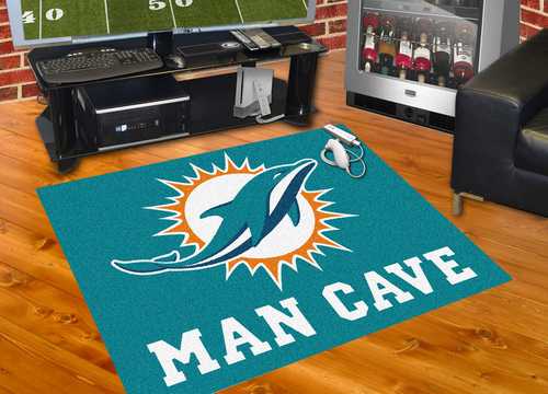 Miami Dolphins All-Star Man Cave Rug - Click Image to Close