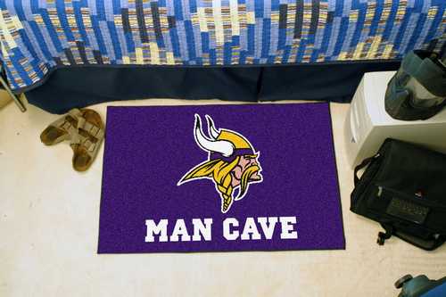 Minnesota Vikings Man Cave Starter Rug - Click Image to Close