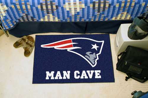 New England Patriots Man Cave Starter Rug - Click Image to Close