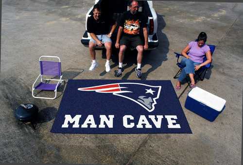 New England Patriots Man Cave Ulti-Mat Rug - Click Image to Close