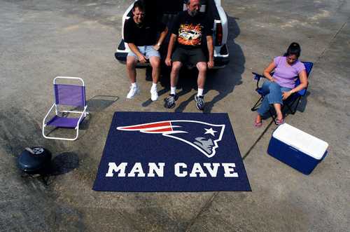 New England Patriots Man Cave Tailgater Rug - Click Image to Close