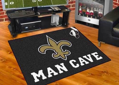 New Orleans Saints All-Star Man Cave Rug - Click Image to Close