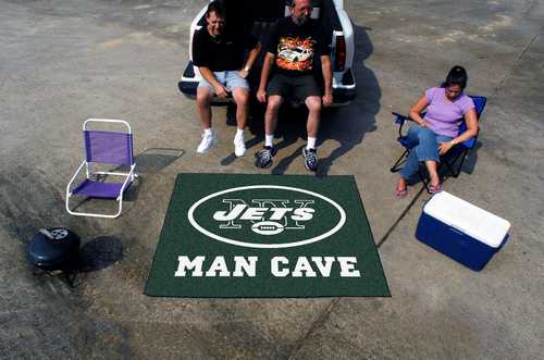 New York Jets Man Cave Tailgater Rug - Click Image to Close