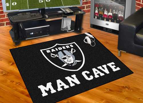 Oakland Raiders All-Star Man Cave Rug - Click Image to Close