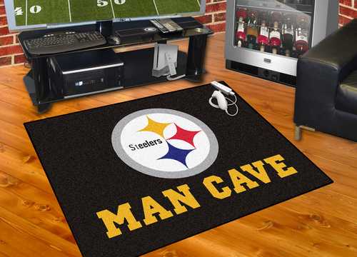 Pittsburgh Steelers All-Star Man Cave Rug - Click Image to Close