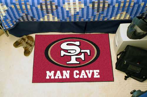 San Francisco 49ers Man Cave Starter Rug - Click Image to Close