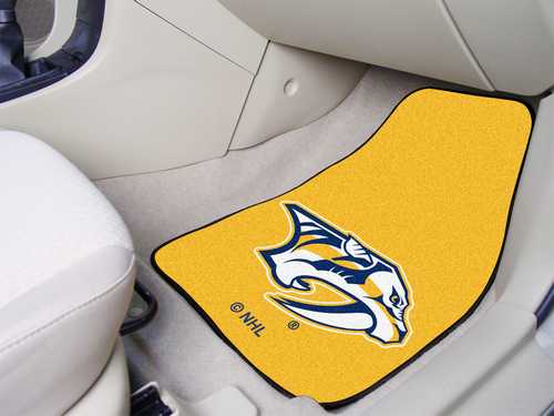 Nashville Predators Carpet Car Mats - Gold - Click Image to Close