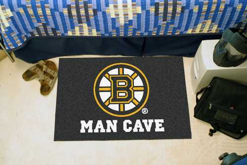 Boston Bruins Man Cave Starter Rug - Click Image to Close