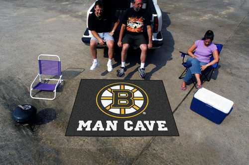 Boston Bruins Man Cave Tailgater Rug - Click Image to Close