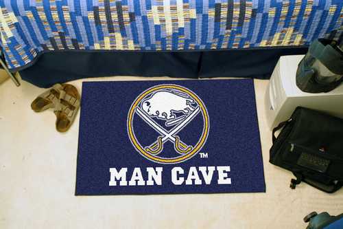Buffalo Sabres Man Cave Starter Rug - Click Image to Close