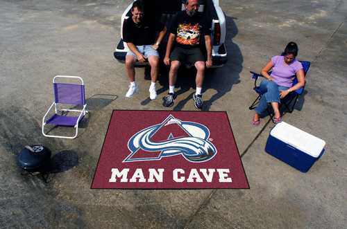 Colorado Avalanche Man Cave Tailgater Rug - Click Image to Close