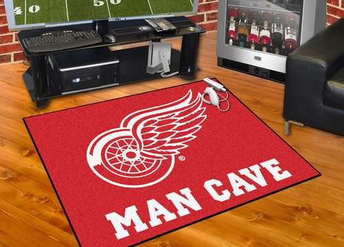 Detroit Red Wings All-Star Man Cave Rug - Click Image to Close