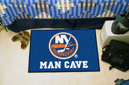 New York Islanders Man Cave Starter Rug - Click Image to Close