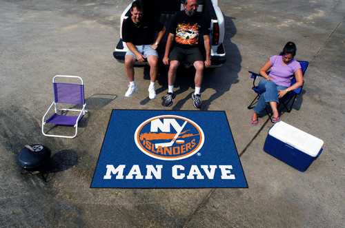 New York Islanders Man Cave Tailgater Rug - Click Image to Close