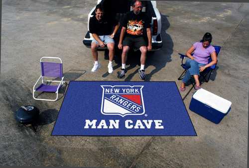 New York Rangers Man Cave Ulti-Mat Rug - Click Image to Close