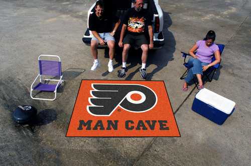 Philadelphia Flyers Man Cave Tailgater Rug - Click Image to Close