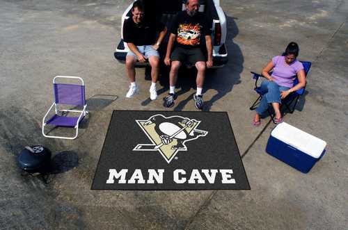 Pittsburgh Penguins Man Cave Tailgater Rug - Click Image to Close