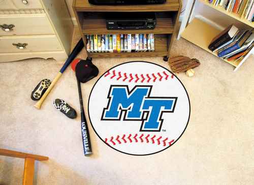 Middle Tennessee State University Blue Raiders Baseball Rug - Click Image to Close