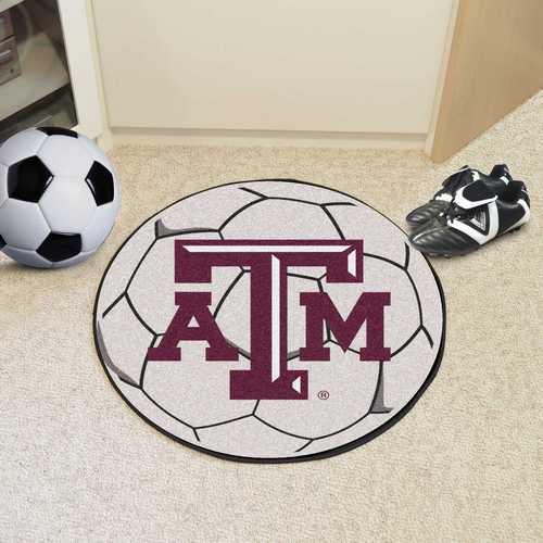 Texas A&M University Aggies Soccer Ball Rug - Click Image to Close