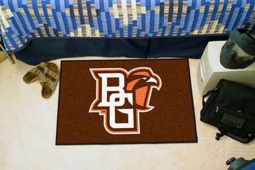 Bowling Green State University Falcons Starter Rug - Black - Click Image to Close