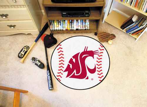 Washington State University Cougars Baseball Rug - Click Image to Close