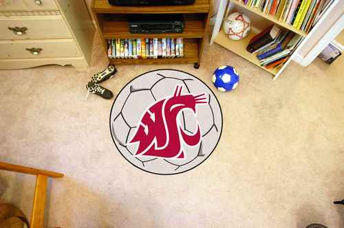 Washington State University Cougars Soccer Ball Rug - Click Image to Close
