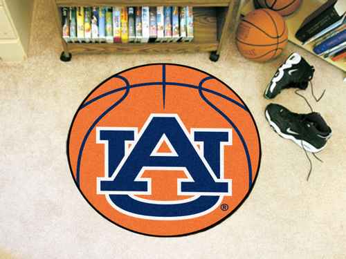 Auburn University Tigers Basketball Rug - AU Logo - Click Image to Close