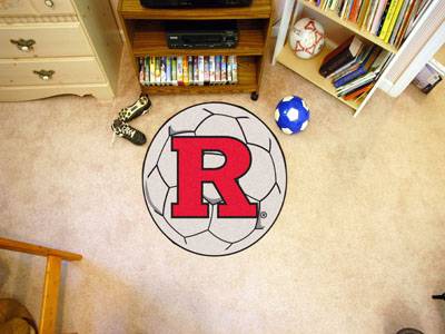 Rutgers University Scarlet Knights Soccer Ball Rug - Click Image to Close