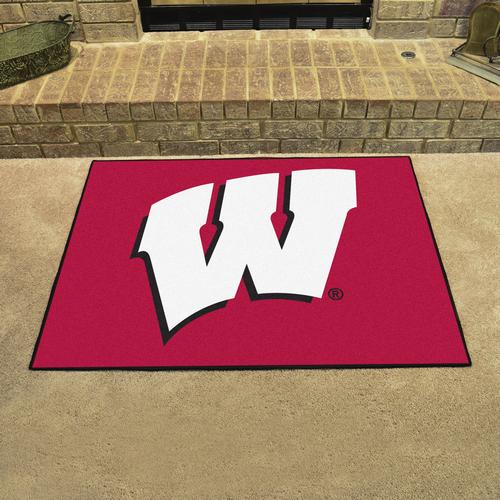 University of Wisconsin-Madison Badgers All-Star Rug - W Logo - Click Image to Close