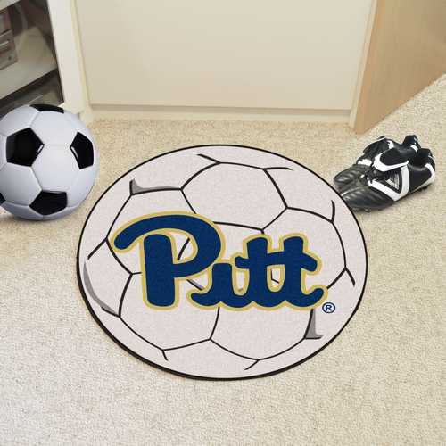 University of Pittsburgh Panthers Soccer Ball Rug - Click Image to Close