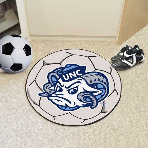University of North Carolina Tar Heels Soccer Ball Rug - Ram - Click Image to Close