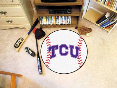 Texas Christian University Horned Frogs Baseball Rug - Click Image to Close