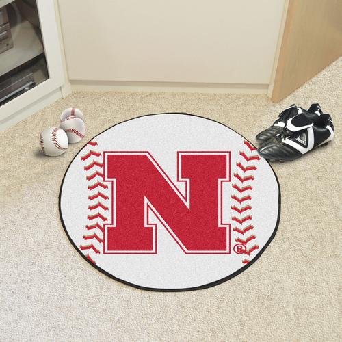 University of Nebraska Cornhuskers Baseball Rug - Click Image to Close