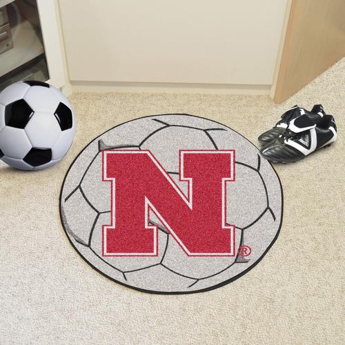 University of Nebraska Cornhuskers Soccer Ball Rug - Click Image to Close