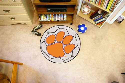 Clemson University Tigers Soccer Ball Rug - Click Image to Close