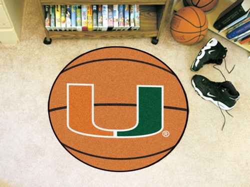 University of Miami Hurricanes Basketball Rug - Click Image to Close