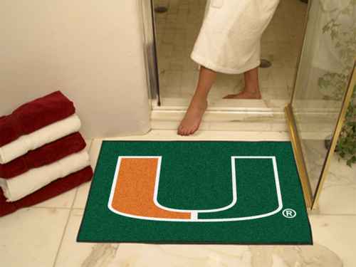 University of Miami Hurricanes All-Star Rug - U Logo - Click Image to Close