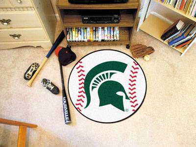 Michigan State University Spartans Baseball Rug - Click Image to Close