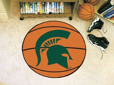 Michigan State University Spartans Basketball Rug - Click Image to Close