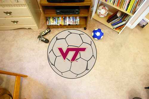 Virginia Tech Hokies Soccer Ball Rug - Click Image to Close