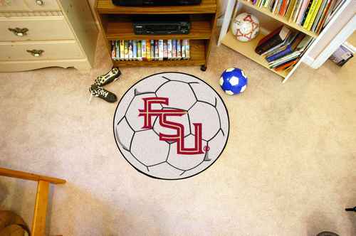 Florida State University Seminoles Soccer Ball Rug - FS Logo - Click Image to Close