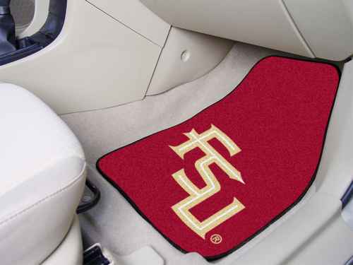 Florida State University Seminoles Carpet Car Mats - FS Logo - Click Image to Close