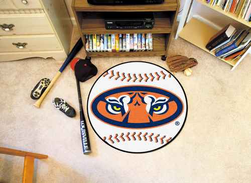 Auburn University Tigers Baseball Rug - Tigers Logo - Click Image to Close