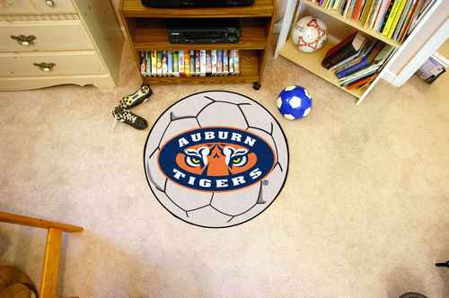 Auburn University Tigers Soccer Ball Rug - Click Image to Close