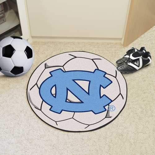 University of North Carolina Tar Heels Soccer Ball Rug - NC - Click Image to Close